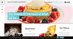 Desktop Screenshot of keatsrestaurant.co.uk