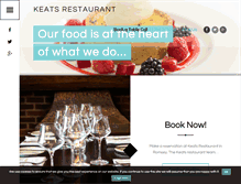 Tablet Screenshot of keatsrestaurant.co.uk